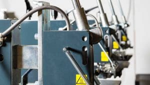 Hot foil machines lined up