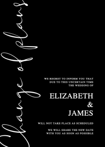 change the date wedding notice design