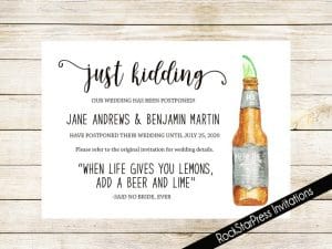 just kidding corona notice design