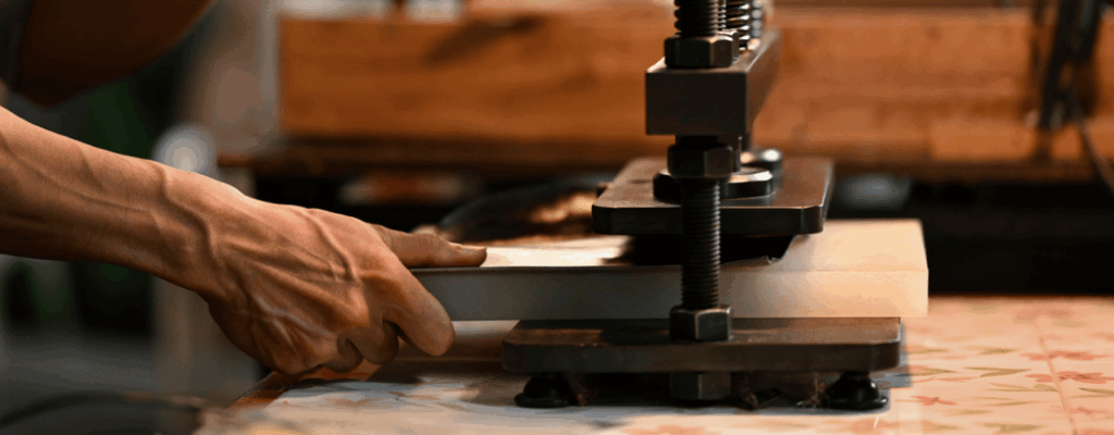 letterpress printing close up designer workflow