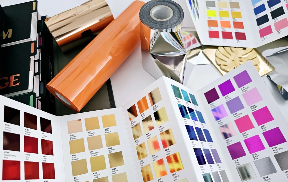 Foil swatch colour charts